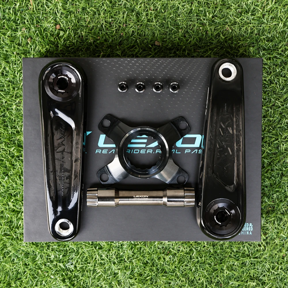 

LEXON Road полностью карбоновые шатуны велосипедные шатуны 362 г 24 мм титановый шпиндель 165/16,5/170/172,5/175 мм детали велосипедной звездочки