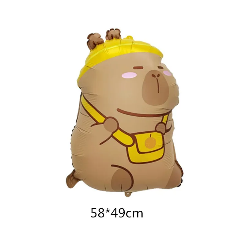 كارتون كابيبارا الألومنيوم فيلم بالون لطيف كابيبالا الأطفال حفلة عيد ميلاد الديكورات لوازم استحمام الطفل الهواء Globos #3