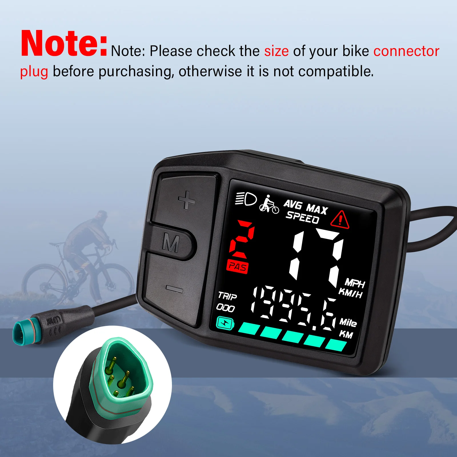 LED Display DZ41 Bluetooth Speedometer EBike Compatible with Bafang CAN Protocol 0-9 Levels M500 M600 G510 M620 M420 M300 M200