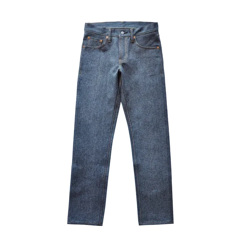 소스 Zhan 남성용 청바지, 소금 및 종이 청바지, Sanforized Selvedge 데님 작업복 청바지, 스트레이트 핏 15.5 Oz