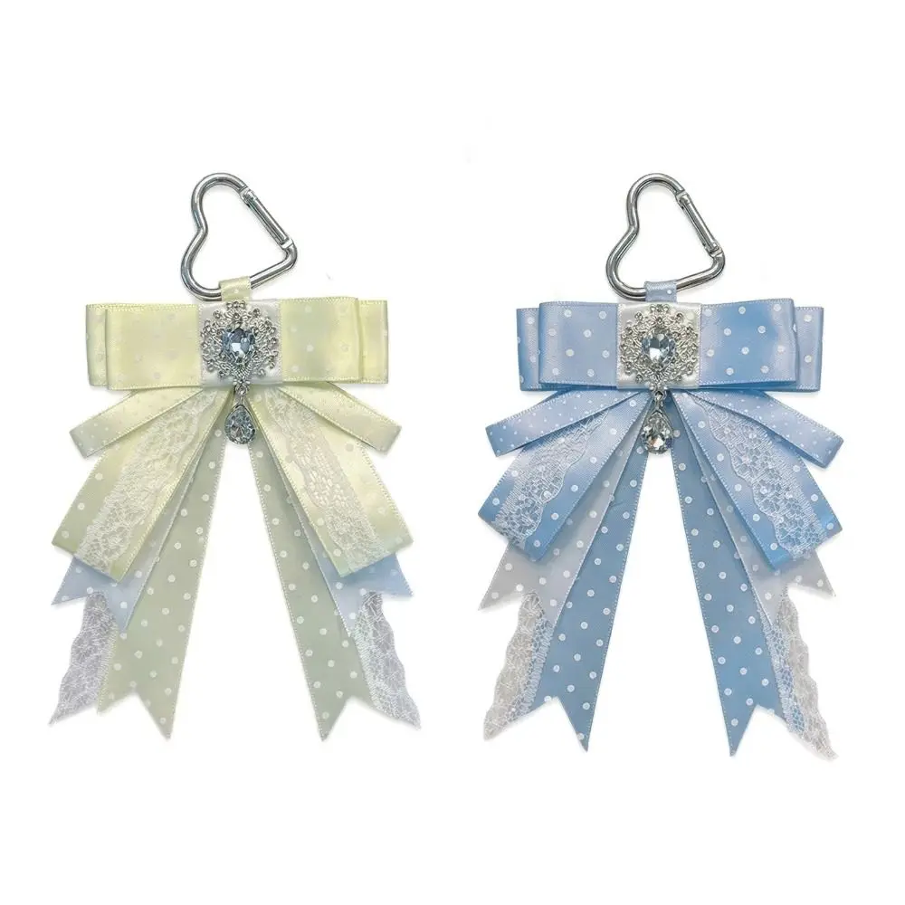 Double Layer Ribbon Itabag Pendant Bow Design Crystal Design Itabag Decor Keychain Kawaii Handmade Anime Periphery Lolita Merch