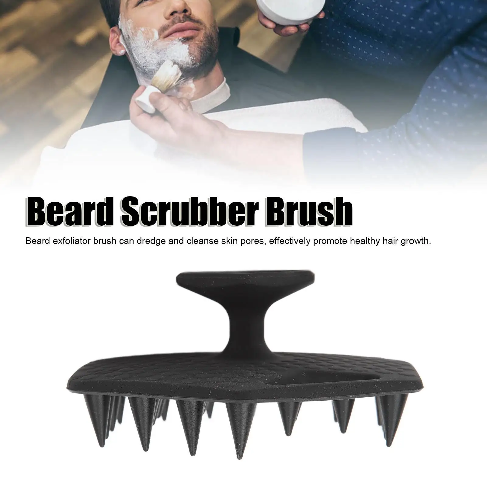 for men s Beard Exfoliating Scrubber Brush - Removes Dead Skin, Ideal for salon & Home Use