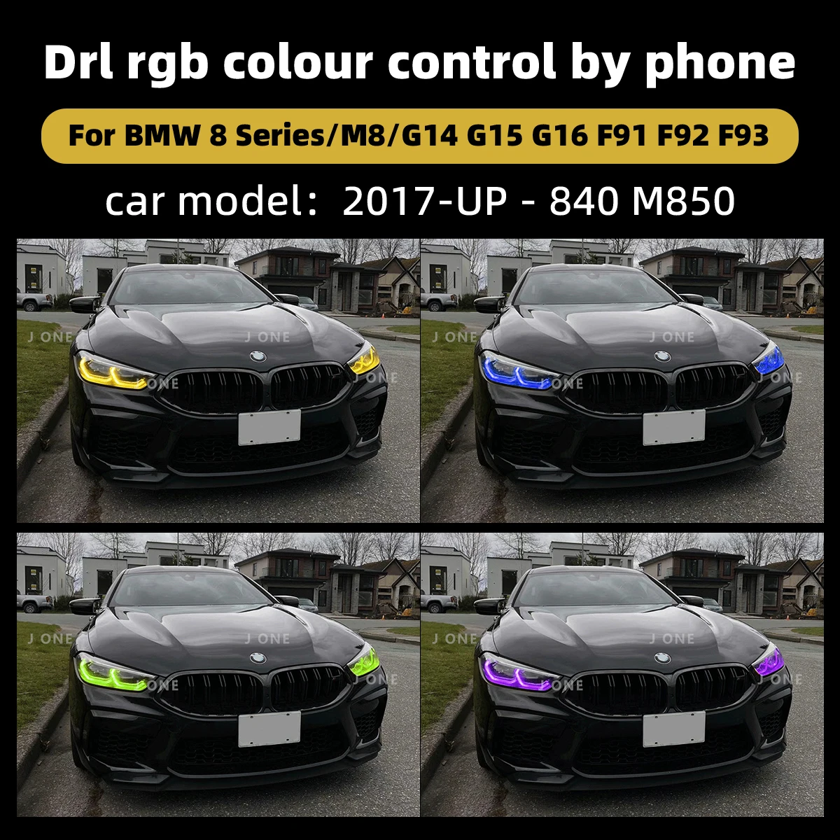 LED Headlight Assembly For BMW 8 Series M8/G14 G15 G16 F91 F92 F93 2017-UP RGB APP Control DRL Plug And Play Car Accessories