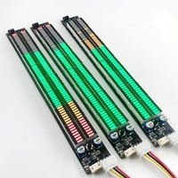 Dual 64 Stereo Music Spectrum LED light Audio Level Indicator 12V 24V Amplifier VU Meter for Car player Light Atmosphere Lamps