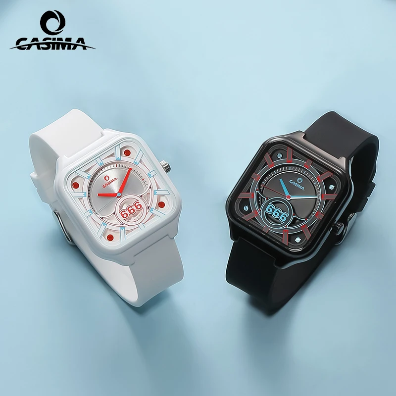 CASIMA Silicone Strap Sports Watches, Students Watches Couple Watches Quartz Movement, Waterproof, Model CS2152-1036