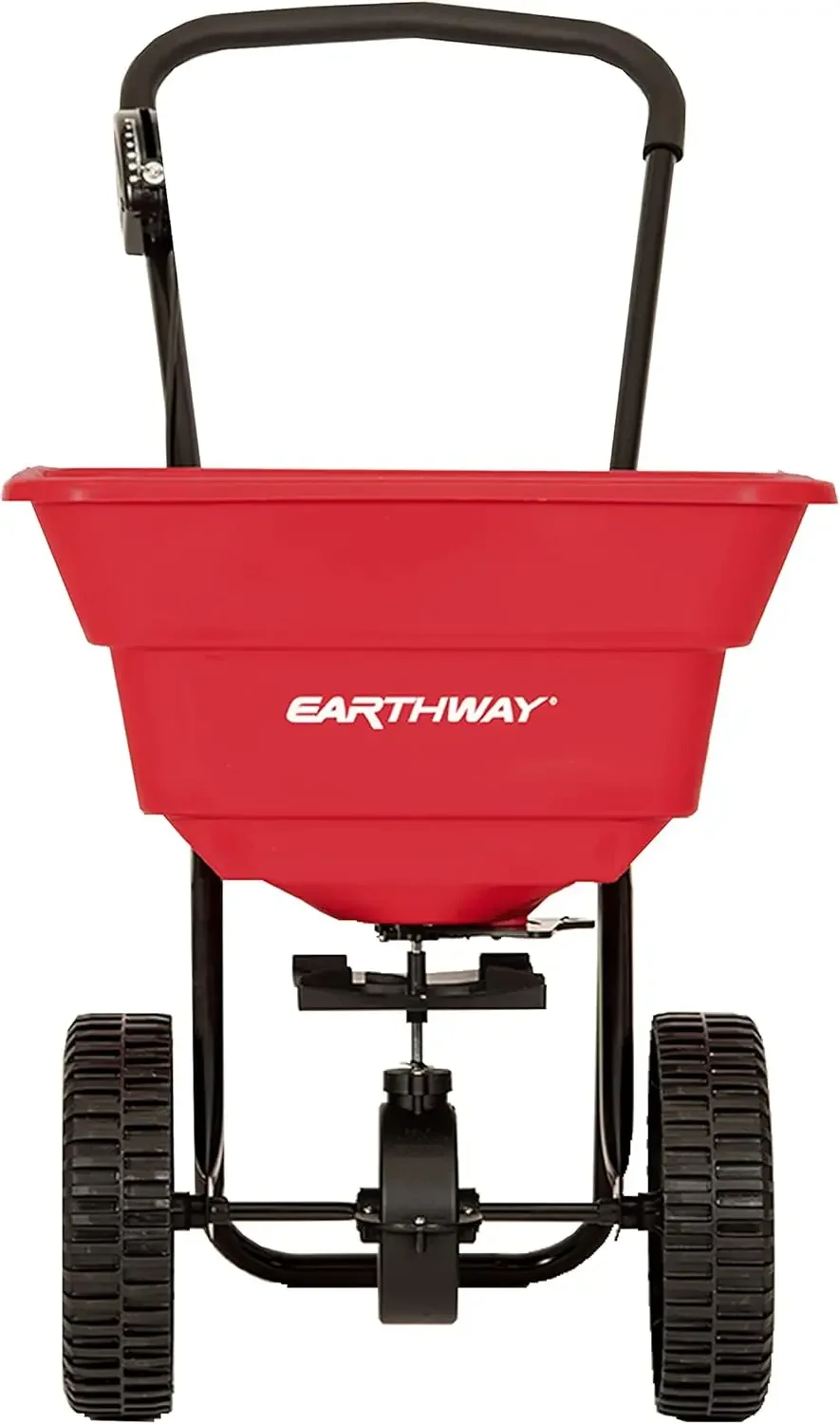 80 LB (36 KG) Deluxe Heavy-Duty Walk-Behind Commercial Broadcast Spreader Pre-Assembled with 10 inch Poly Tires, Built-in Side