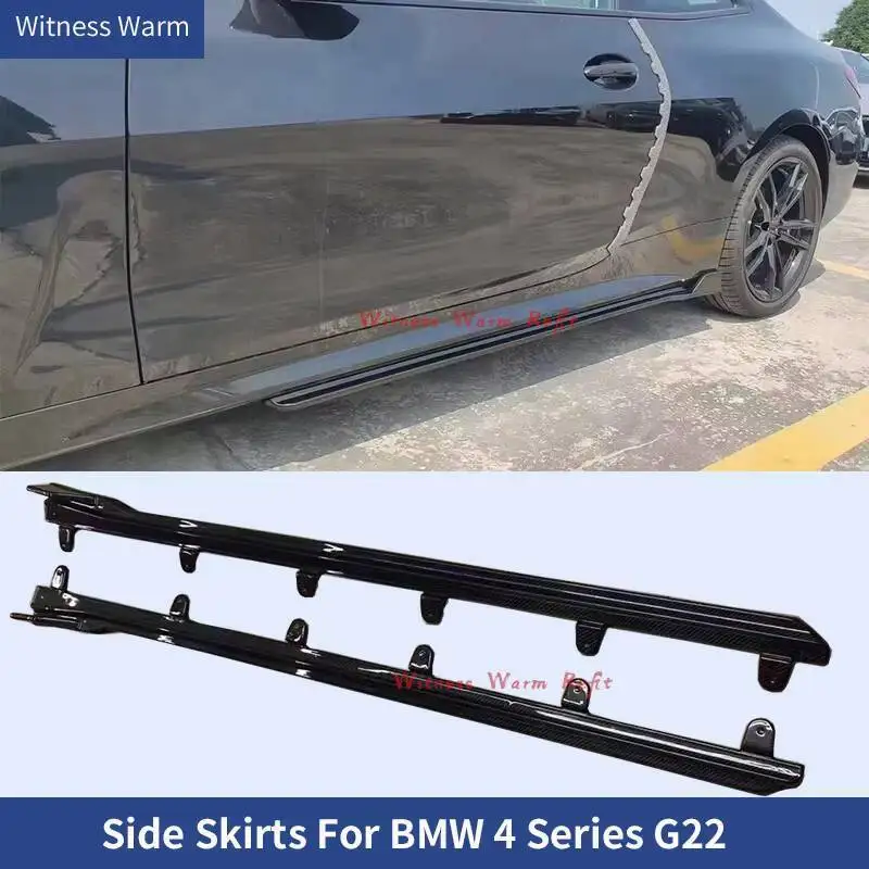 

Carbon Fiber / FRP Side Skirts Apron Lip for BMW 4 Series G22 G23 2020 2021 Car Side Skirt Extensions Body Kits