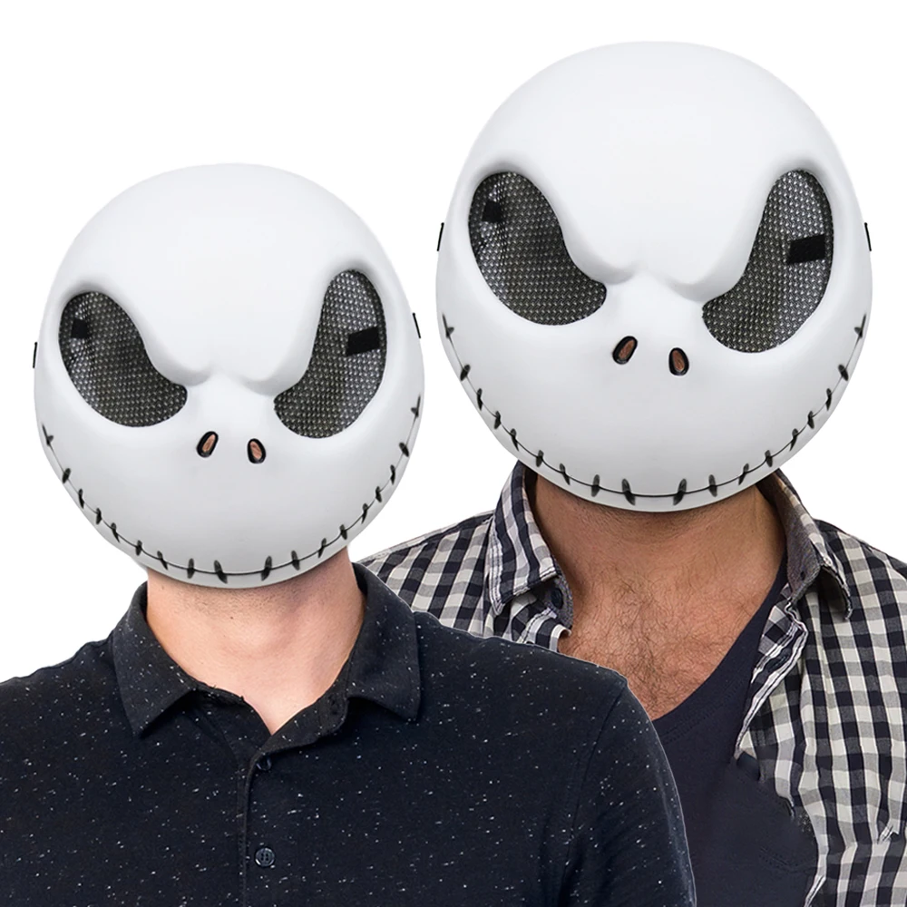 The Nightmare Before Christmas Skull Mask Cosplay Skeleton Jack Plastic Masks Halloween Carnival Dress Up Party Costume Props