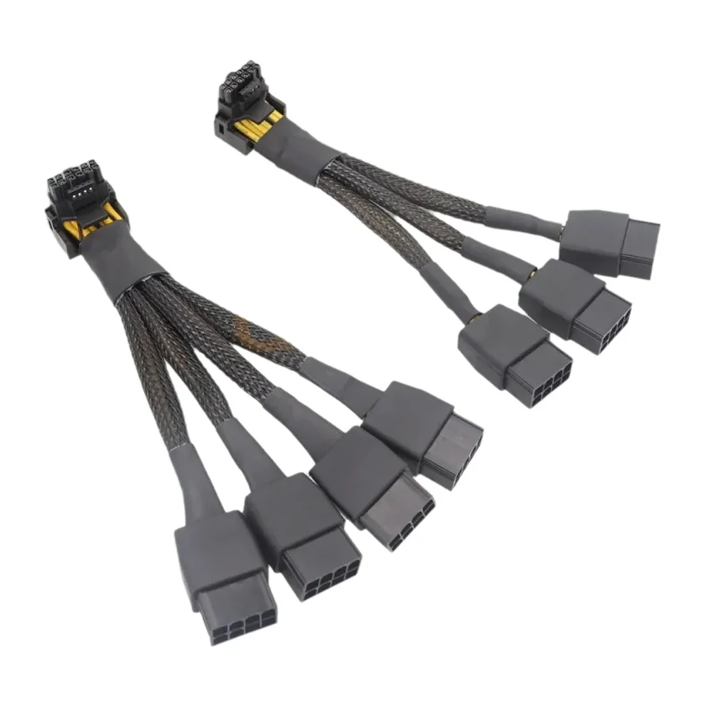 GPU RTX4090 RTX4080 series 16AWG 4x8pin 3x8pin PCI-e to 16Pin (12+4) PCI-e 5.0 12VHPWR Connector 90-Degree Elbow egp new product