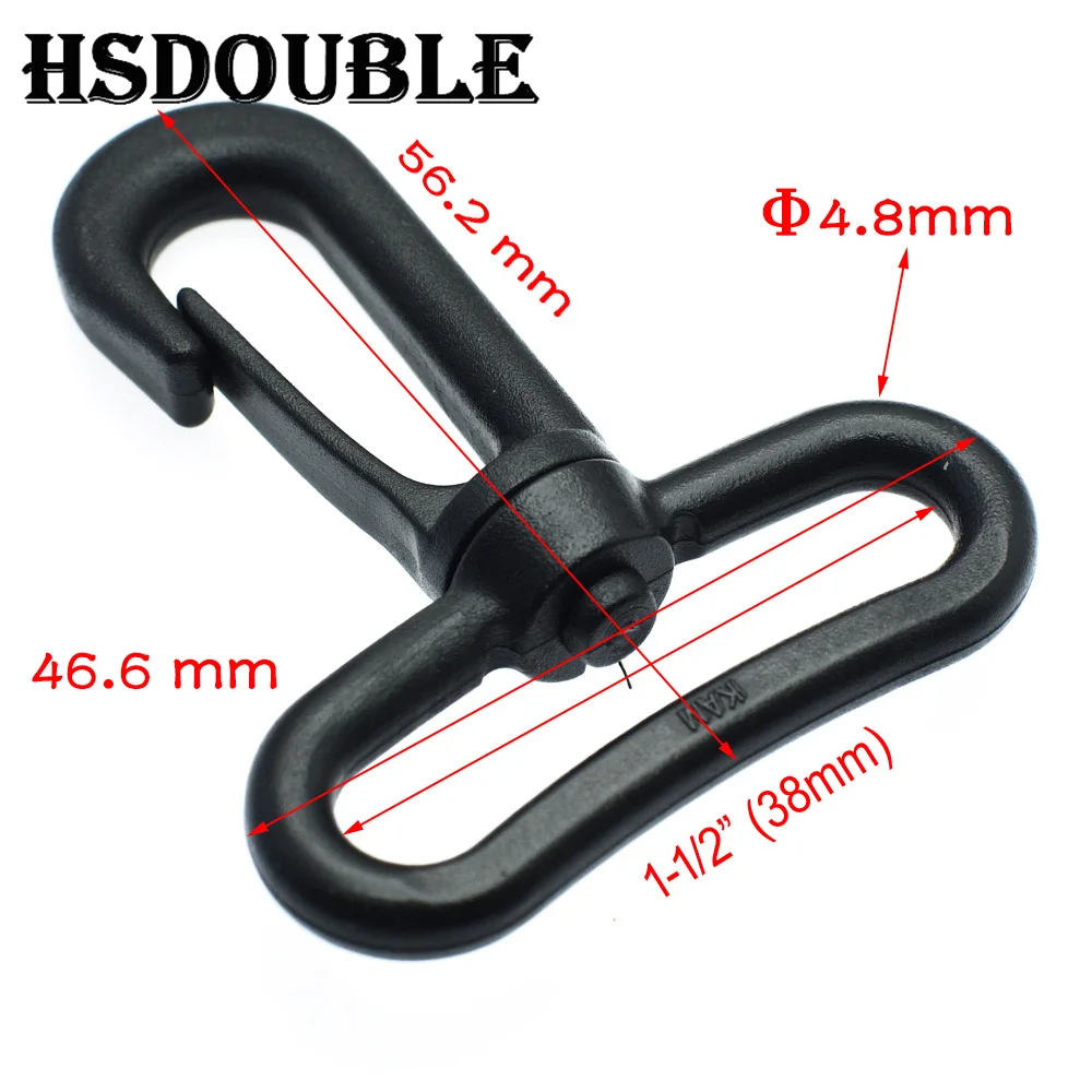 Plastic Snap Hooks Rotary Swivel Backpack Buckles Webbing 20mm 25mm 31mm 38mm