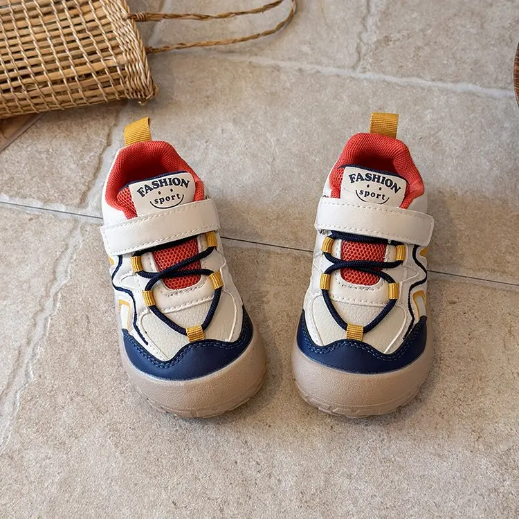 Kinder-Sportsneaker Leichte Freizeitschuhe für Jungen und Mädchen mit Klettverschluss Niedrige Wanderschuhe mit farbenfrohem Design – Detail 5
