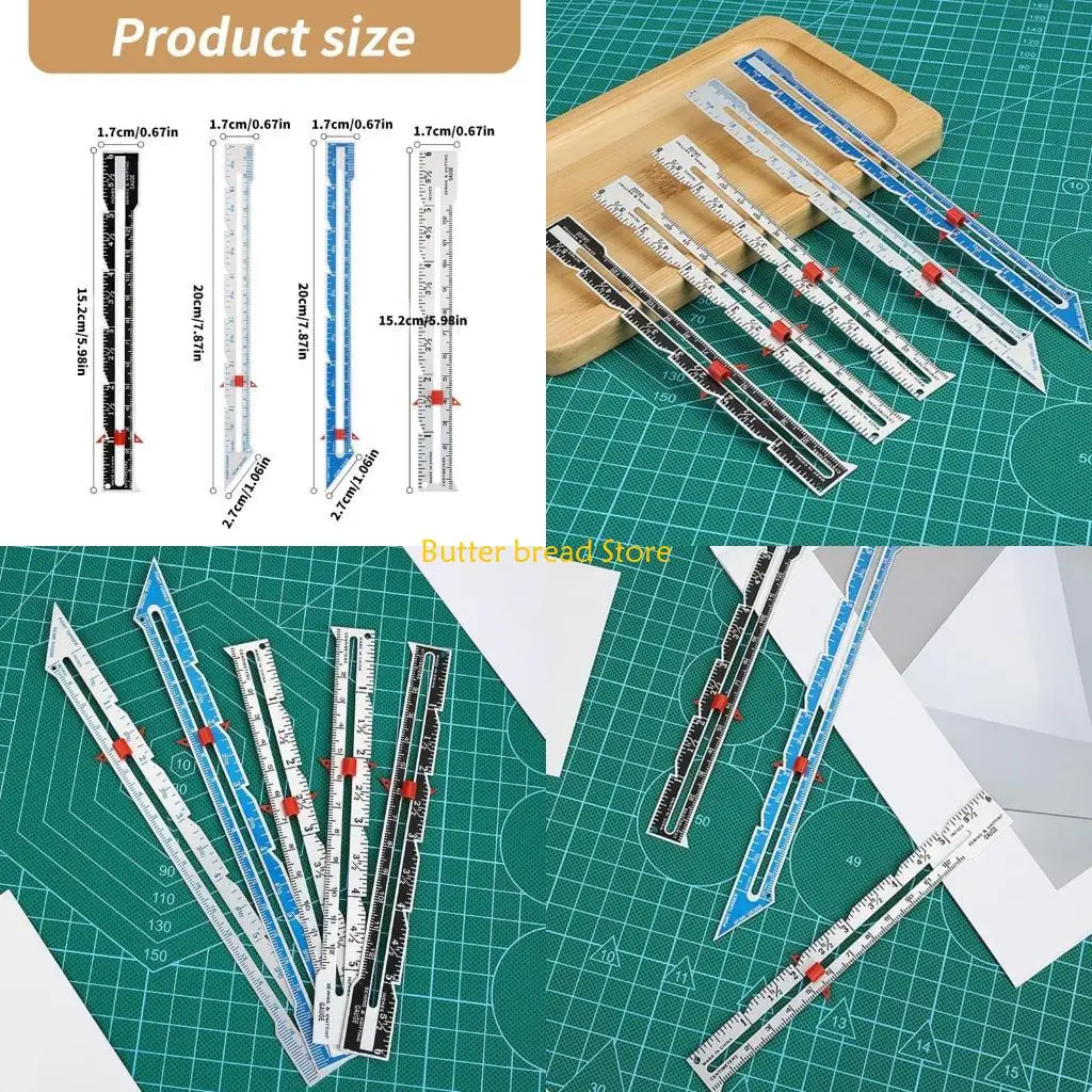 

W89C Швейный калибр Скользящий калибр Калибр для квилтинга Линейка для ткани Линейка для квилтинга Швейные аксессуары для