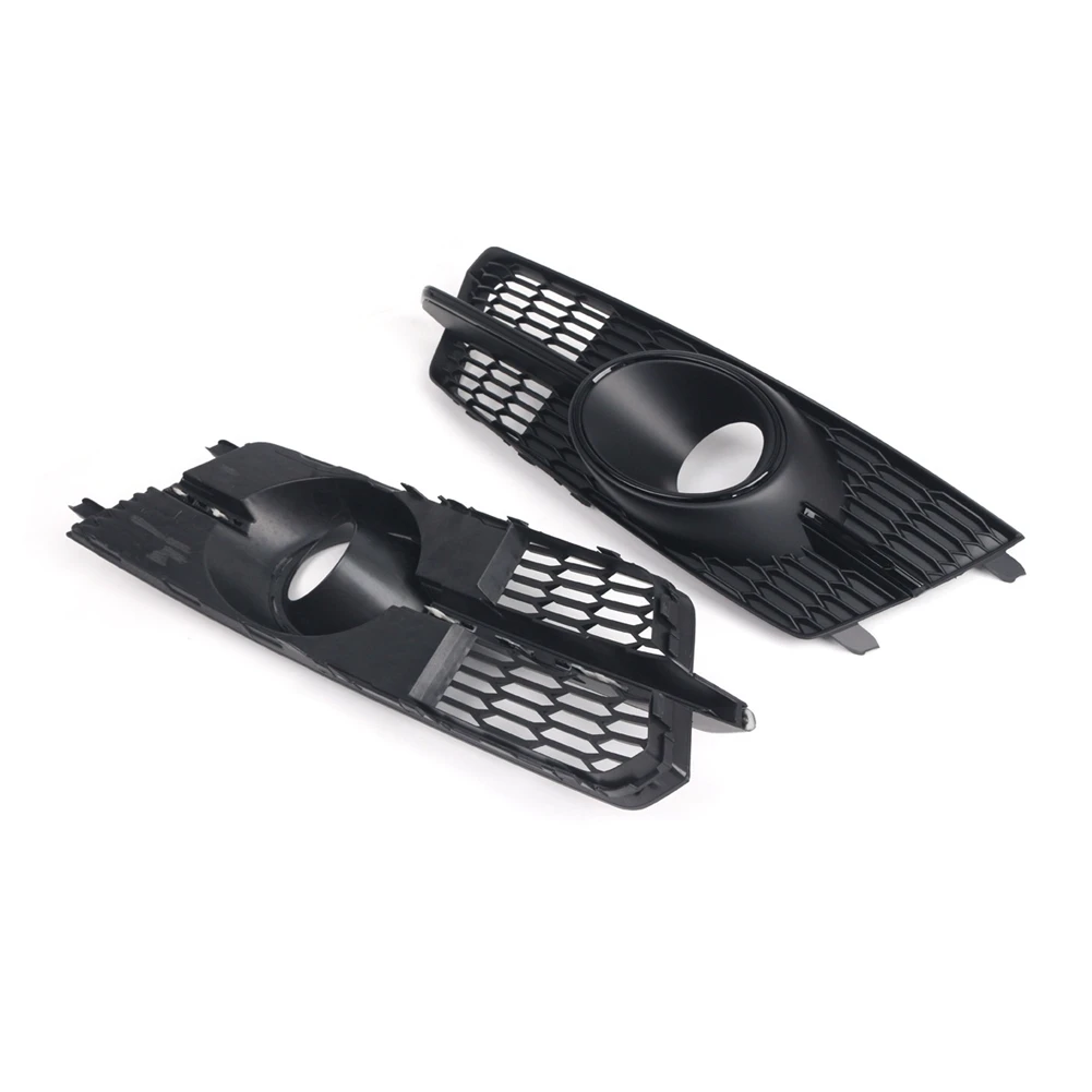 

AT92-Front Bumper Fog Light Grille Cover Honeycomb Mesh For A6 C7 2016-2018 Accessories 4G0807647A 4G0807648A