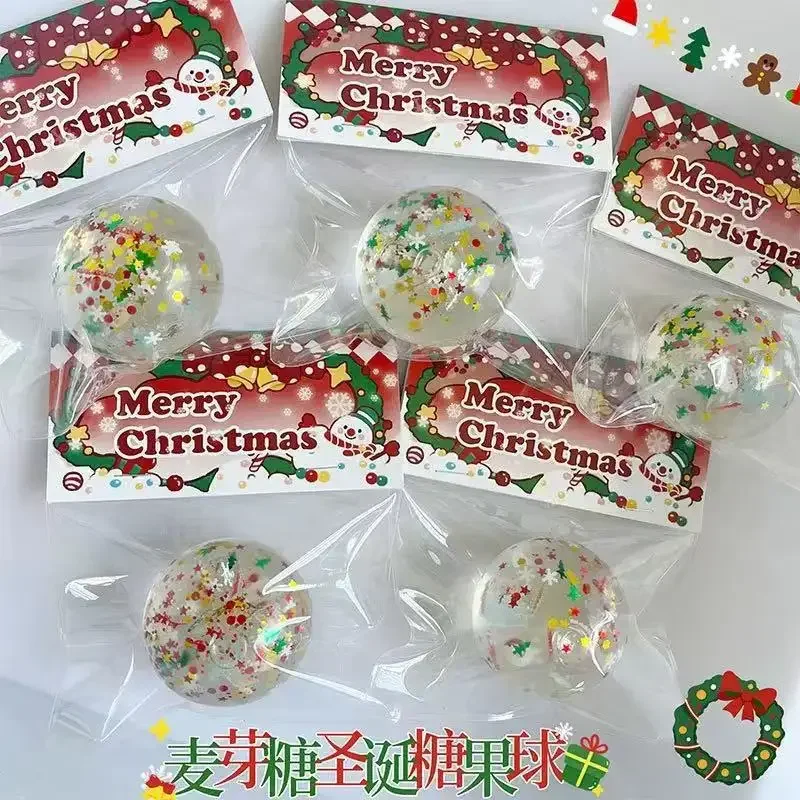 Ice Cube Squishy Toy Christmas Non Stick High Transparency Maltose Block Stress Relief Fidget Toy Cross Border Hot Sale