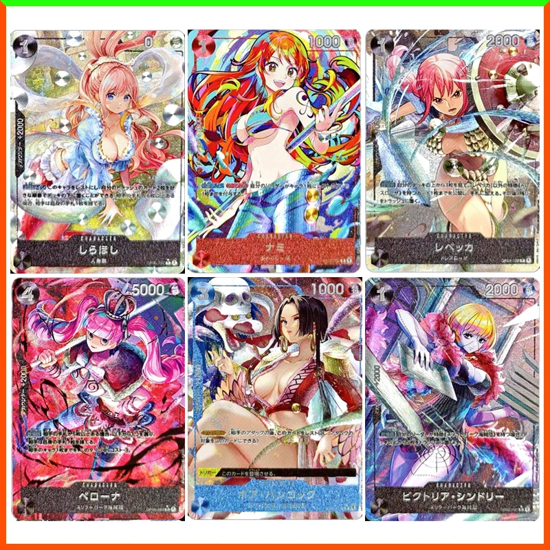 

Аниме ONE PIECE DIY ACG игрушки для мальчиков Perona Shirahoshi Victoria Cindry Rebecca Hancock Nami игра Коллекционная карта подарок на день рождения