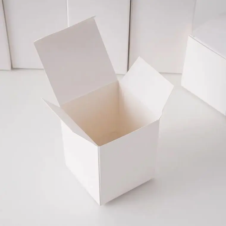 20pcs White Kraft Paper Box Cosmetics Bottle Candle Packaging Party Gift Perfume Essential Oil Handmade Soap Candy Wedding Favor