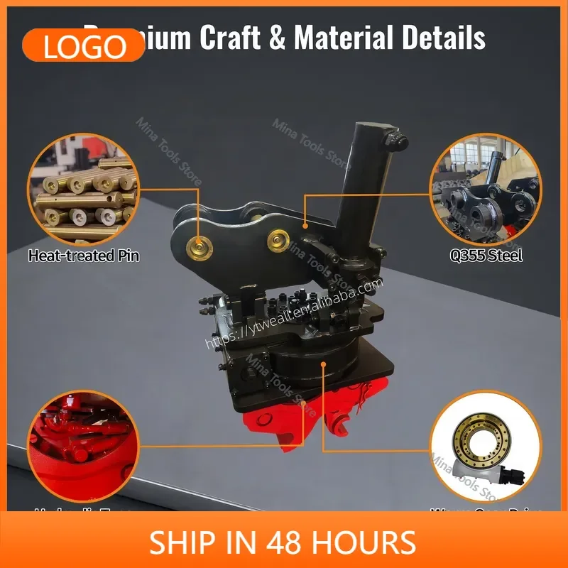 European Market Worm Drive 360 Degrees Rotating Tilt Hydraulic Tiltrotator for 1-3 Ton Excavator