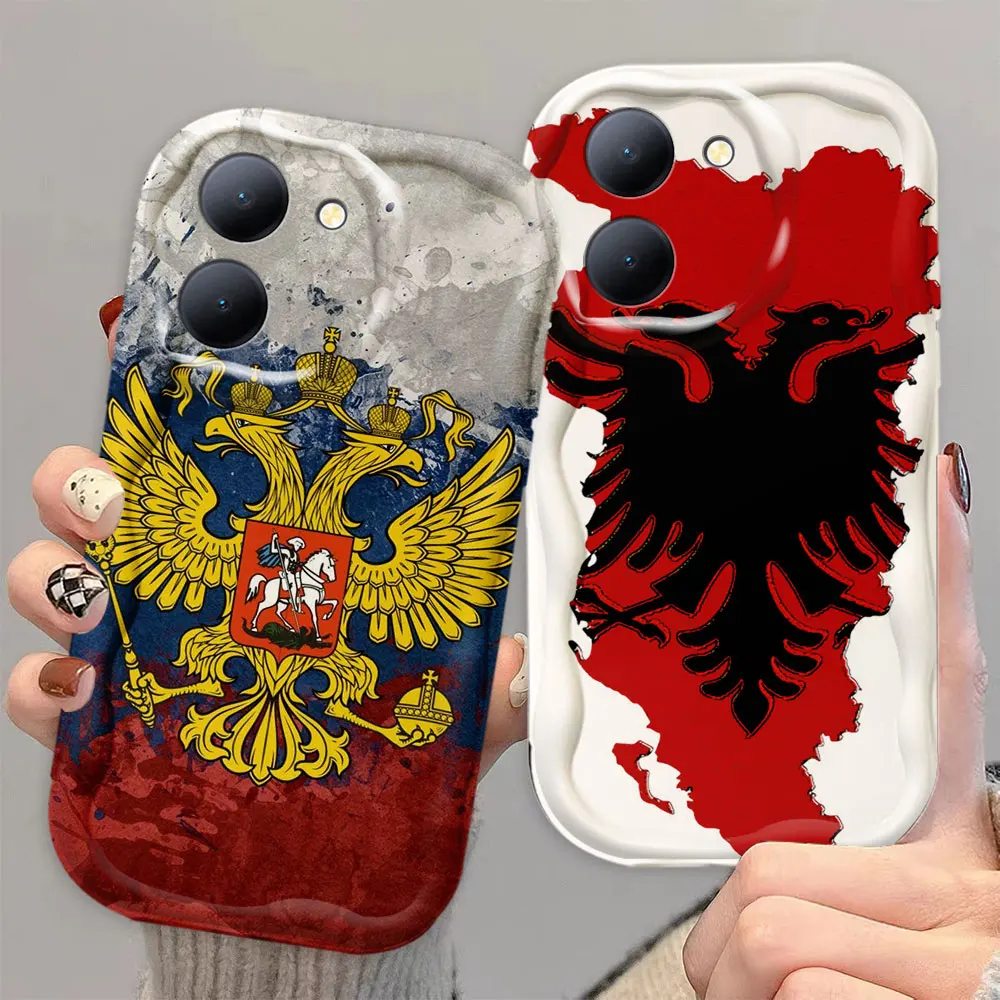 Russian Double-Headed Eagle Flag Emblem Phone Case Cover For VIVO 1819 T1 X Z1X QOOO NEO UIX U3 S16 S16E S15 S15E S12 S7 S1 PRO