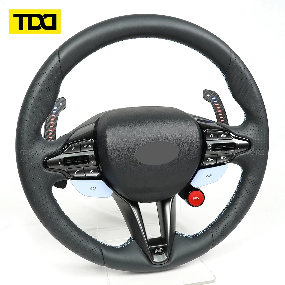 TDD LED Magnetic Paddle Shifters Extension For Hyundai N GTi30N Kona N Elantra N Veloster N Carbon Fiber Shift Paddles