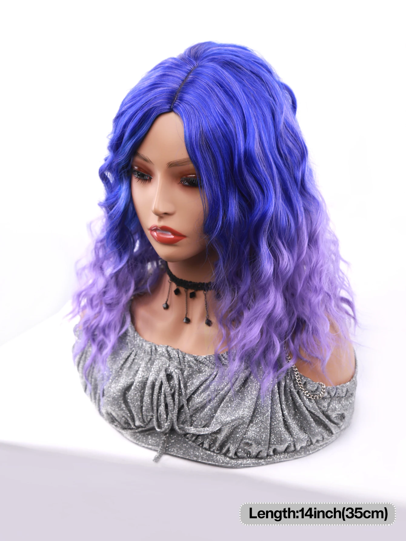 Amir Synthetic Nature Curly Wigs Round Design For Women High tempreture Fiber Middle Part Hair Cosplay Wig Female Natural Hair