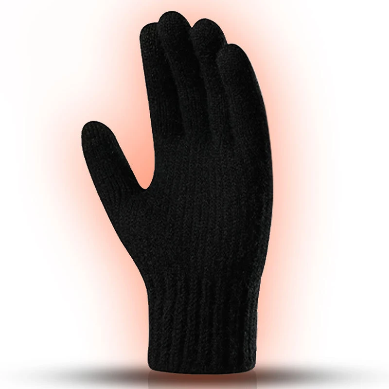 Winter Kaschmir warm gestrickte Fäustlinge für Frauen Männer Mode einfarbig Unisex Touchscreen Handschuhe Bekleidung Accessoires 5 Farben