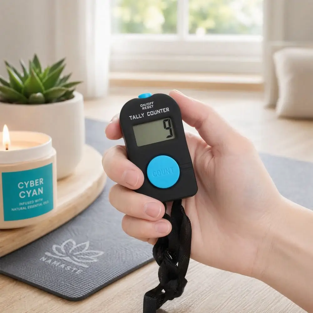 4-digit Digital Electronic Counter Hand Held Vocalization Digital Pedometer Sports Add Subtract Count Mini Step Counter Walking
