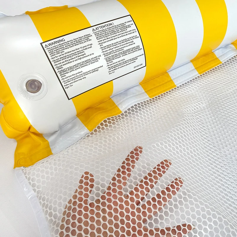 1 قطعة اثنين أنبوب مستقيم شريط أرجوحة طوي بولي كلوريد الفينيل نفخ العائمة صف حمام سباحة مقعد تعويم #3