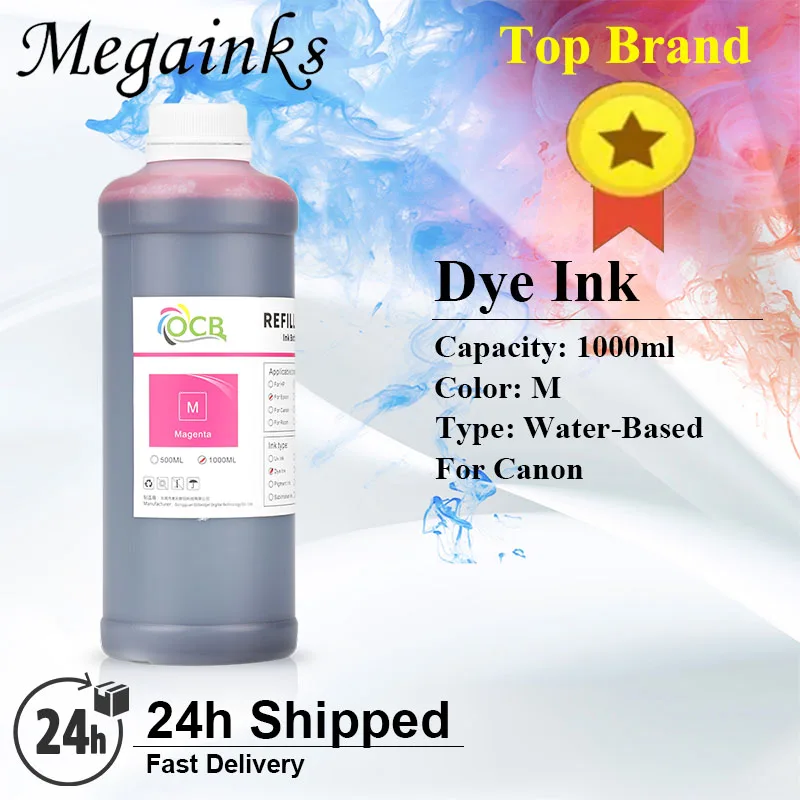 1000ML*5 PFI120 PFI 120 Dye Ink For Canon PFI120 Dye Ink TM-200 TM-205 TM-300 TM305 200 205 300 305 printer BK C M Y MBK