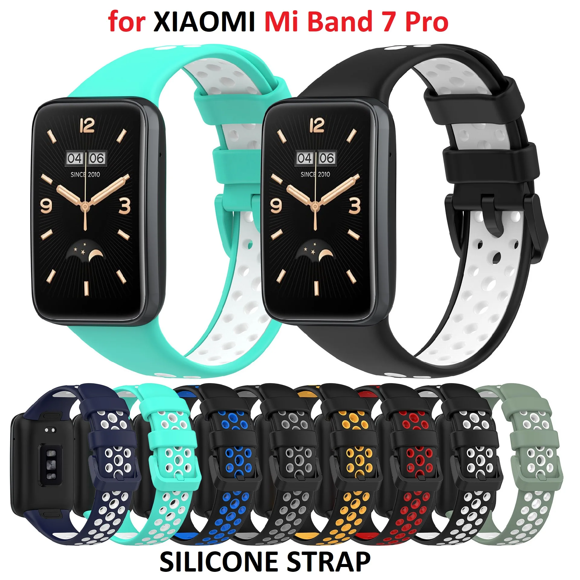 

30PCS Watch Strap for Xiaomi Mi Band 7 Pro Smart Wristband Bracelet Silicone Watchband Replacement Accessories