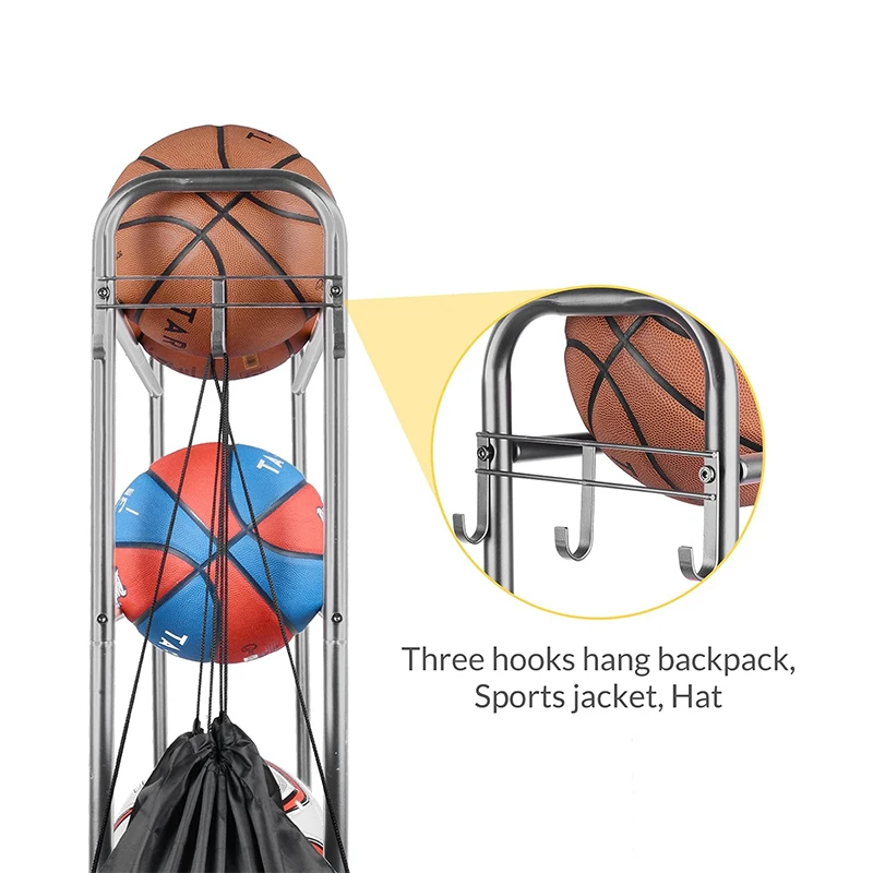 ชั้นวางอุปกรณ์กีฬาสแตนเลสขายดี ชั้นวางเก็บลูกบาสเก็ตบอล ชั้นวางเก็บลูกฟุตบอล ชั้นวางเก็บลูกบอล