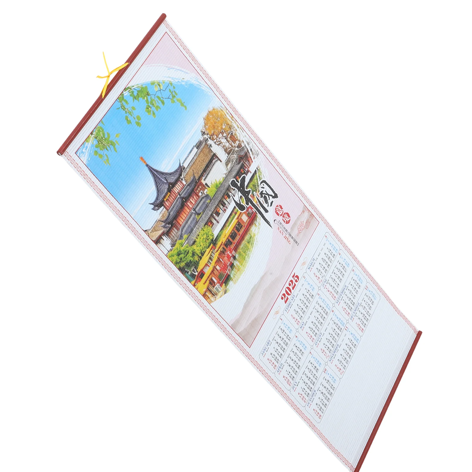 Year of The Snake Hanging Scroll Calendar Wall Household Digital Desk Imitation Rattan Delicate Chinese