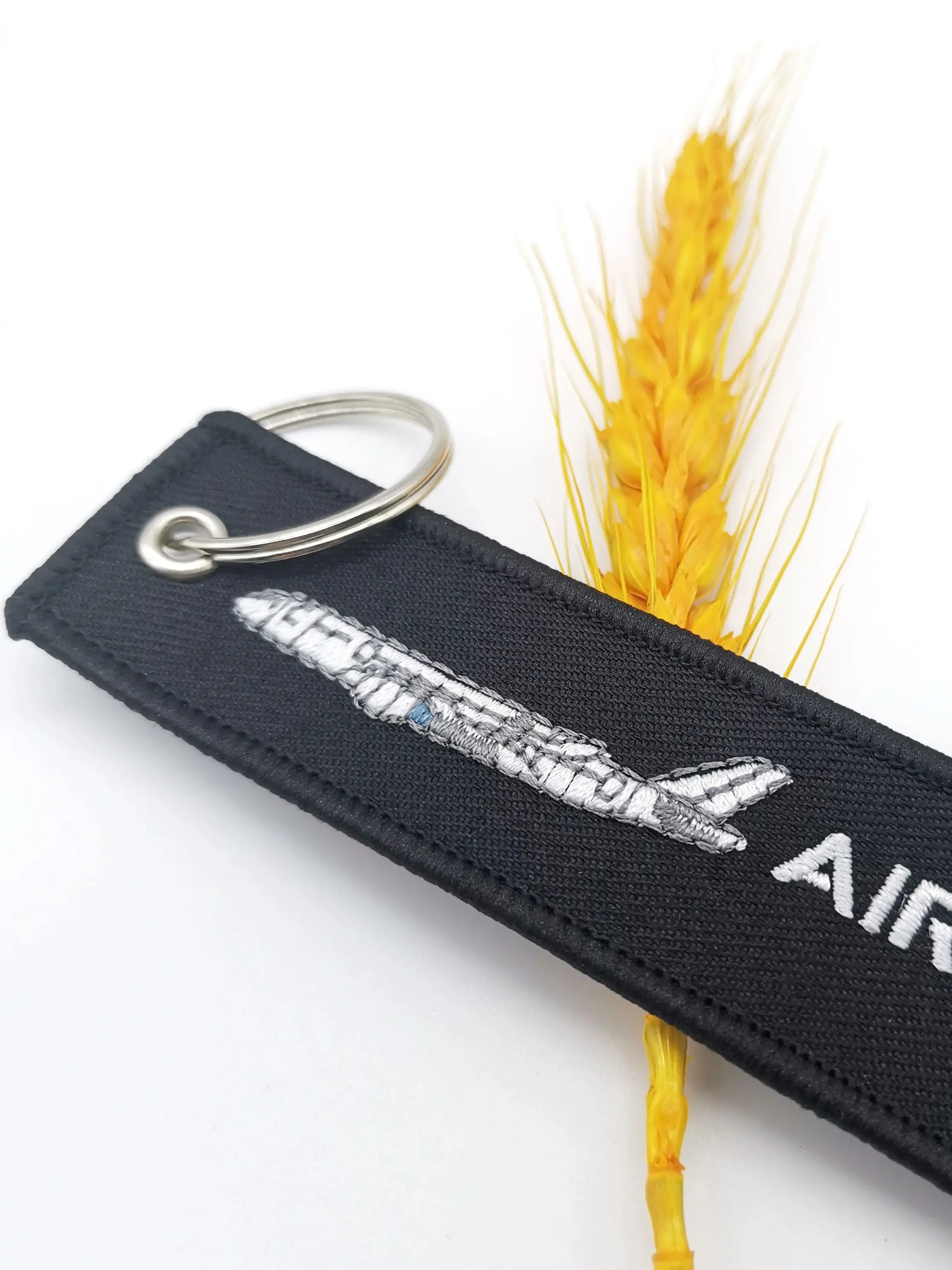 1 PC AIRBUS A350 Letters Double Sided Embroidered Keychain Pilot Aviation Keychain Gifts for Flying Enthusiast