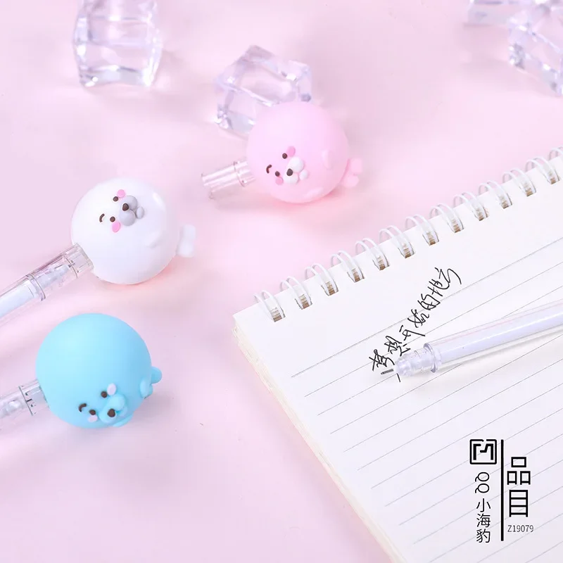 48PCS Soft Silicone Seal Creative Styling Cute Neutral Pen Office Student Water Pen Signature Gift Pen Stationery