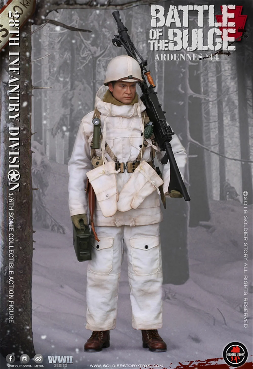 1/6 SoldierStory SS111 US. Army 28th Soldier Action Figure Winter Snow Set completo di action figure mobili regalo per i fan da collezione