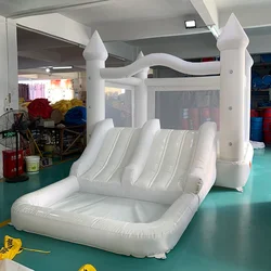 Castillo inflable para niños, casa hinchable de 5,6x3,3x3M, juguetes al aire libre con tobogán de soplador