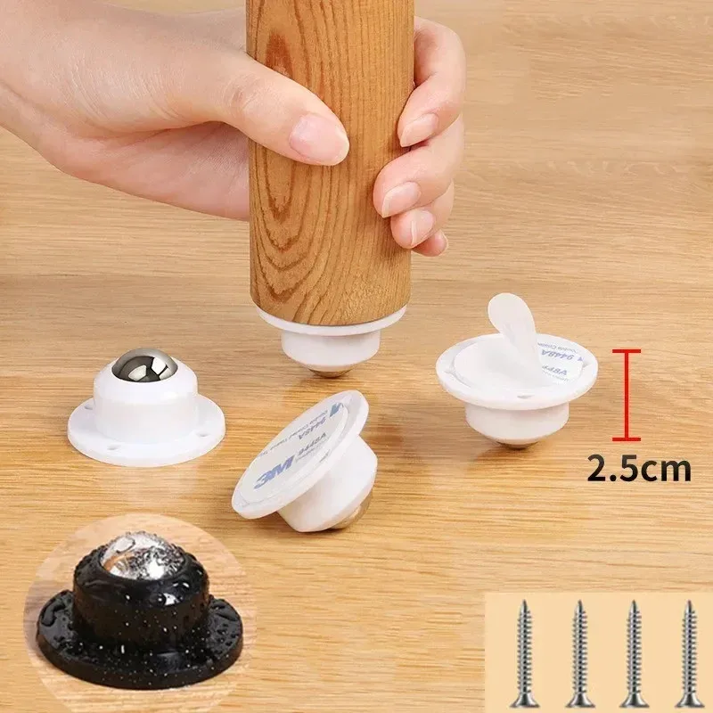 4 قطعة عجلات الأثاث عجلات 1/2/3/4 الخرز بكرة ذاتية اللصق الفولاذ المقاوم للصدأ 360 °   دوران عجلة عالمية تحميل 20/200 كجم