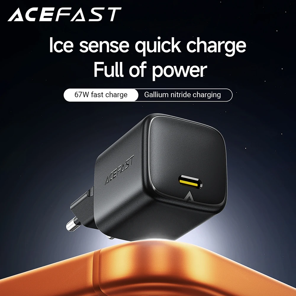 

ACEFAST GaN PD67W Fast Charging USB C Charger For Xiaomi 15T Pro Type C PD Wall Quick Charging Adapter For iPhone 17 16 Pro Max