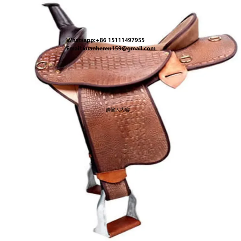 

Western Leather Horse Saddle Carriage Durable Plastic Tree Riding Equipment for Horse Carriage Rides