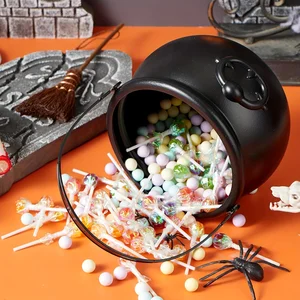 Halloween Black Cauldron Halloween Candy Pot Home Dekoration, Kindertrick oder Freude Big Witch Caldeirão Pot Balde 6 Hauptverkäufe Halloween -Kessel - №5