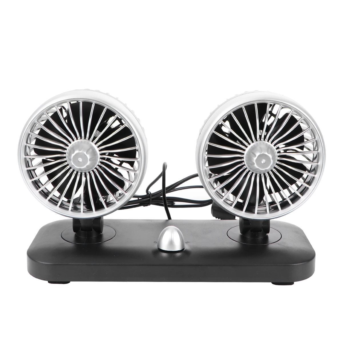 

Dual Head Fan Double-headed Truck Cooler USB Vehicle Air Fan Low Energy Long Cord Fits Cars Van SUV RV Boat Kids