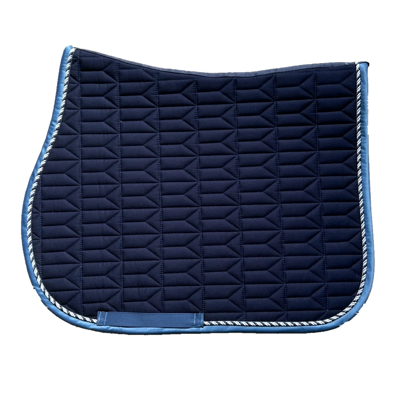 Custom Breathable Polyester Cotton Blend Dressage Equestrian Saddle Pad Protection Horse Riding OEM Brand