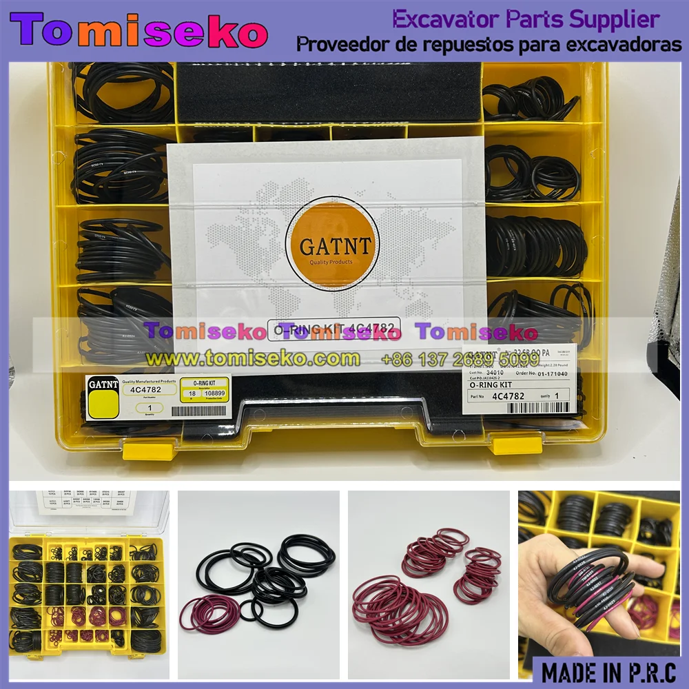 580pcs 32 types 4C4782 4C-4782 O-ring Box Seal Kit For Caterpillar 307B 308D 312D 320GC 330C 336E Excavator Hydraulic Hose