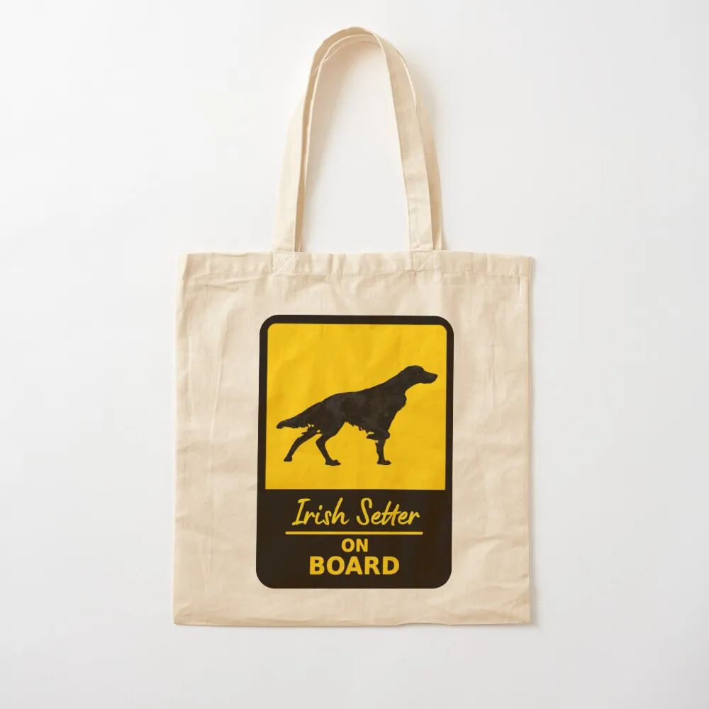 

Irish Setter on board sign Tote Bag free delivery bags cute tote bag Canvas Tote Bag