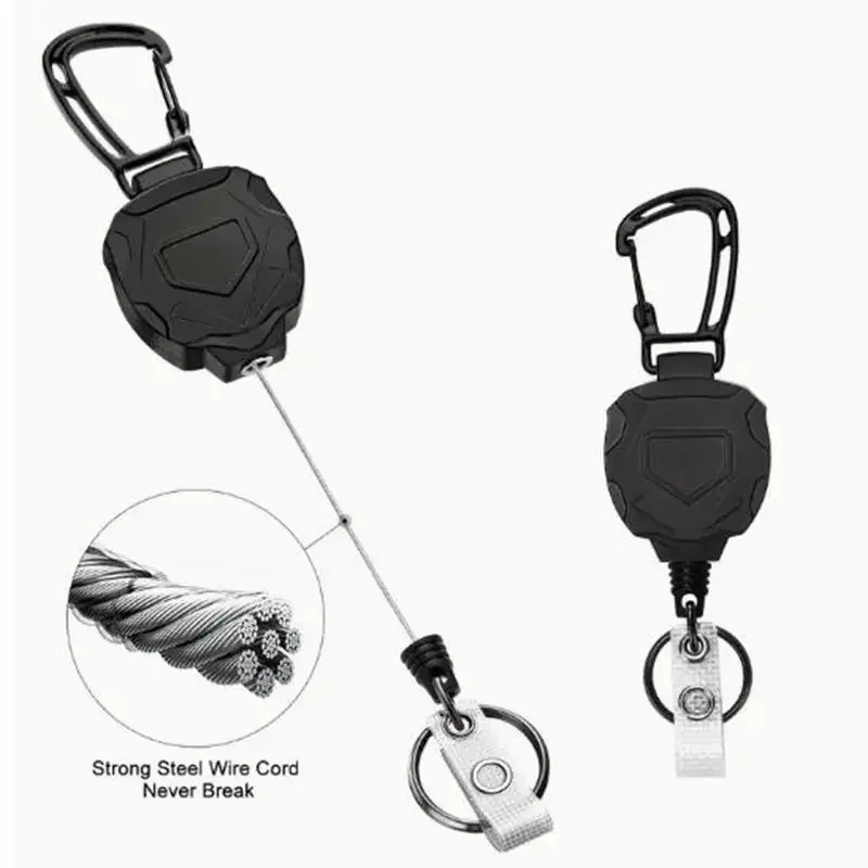 Clip para carrete de insignia, cubierta para tarjeta de crédito, funda para tarjeta de autobús, soporte retráctil para insignia, Clip para insignia, soporte de identificación resistente 2025