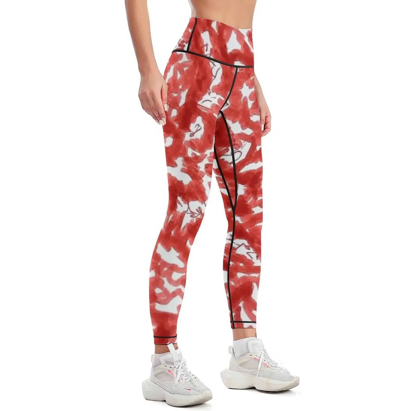 Red Blaze Leggings Clothing fitness sports tennis for flared joggers for Womens Leggings