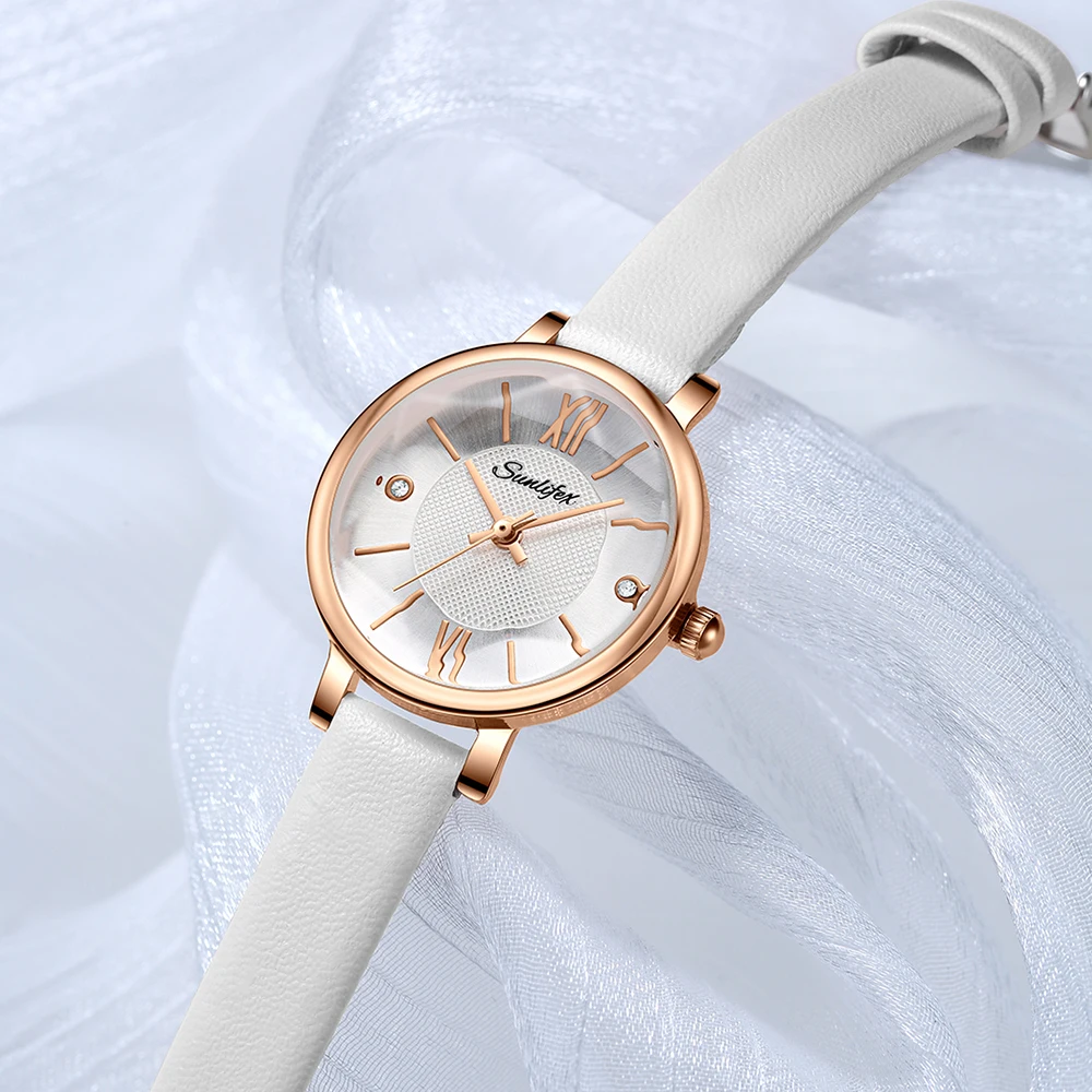 Sunlifex Women's Watch Waterproof Leather Strap Original Watch