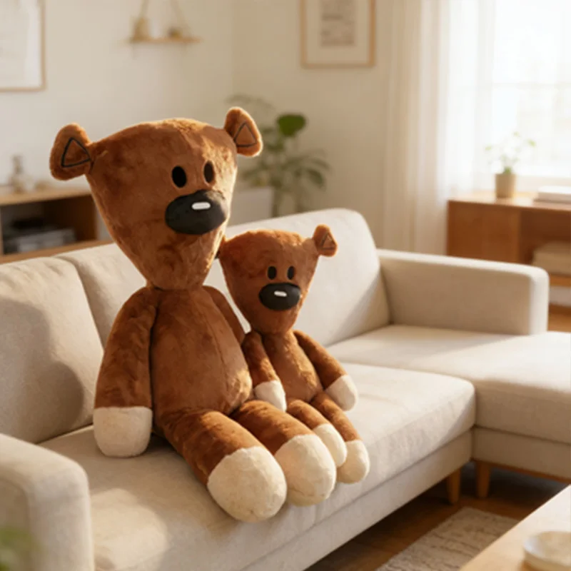 27cm Lustiger Mr. Bean Teddybär Plüschtier Kuscheltier Niedlicher Kaffee-Bär Baby Stoffpuppe Mini Kissen Deko Weich Kinder Geburtstagsgeschenk – Detail 2