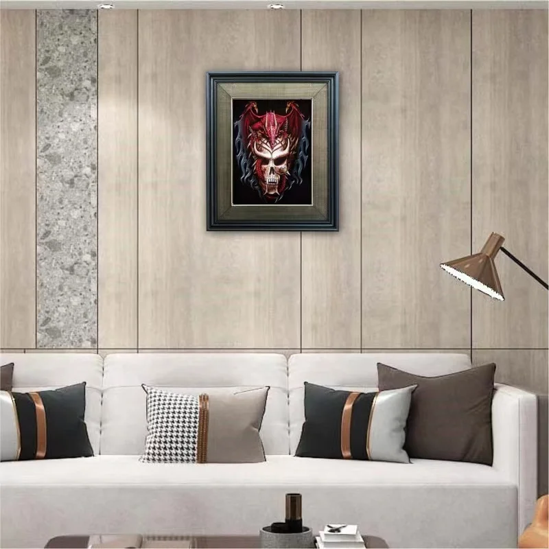 Skull 5d Diamond Painting Halloween  Art Picture 5D Rhinestone DIY Cross Stitch Embroidery Kit Horror Decor Amazing Artwork