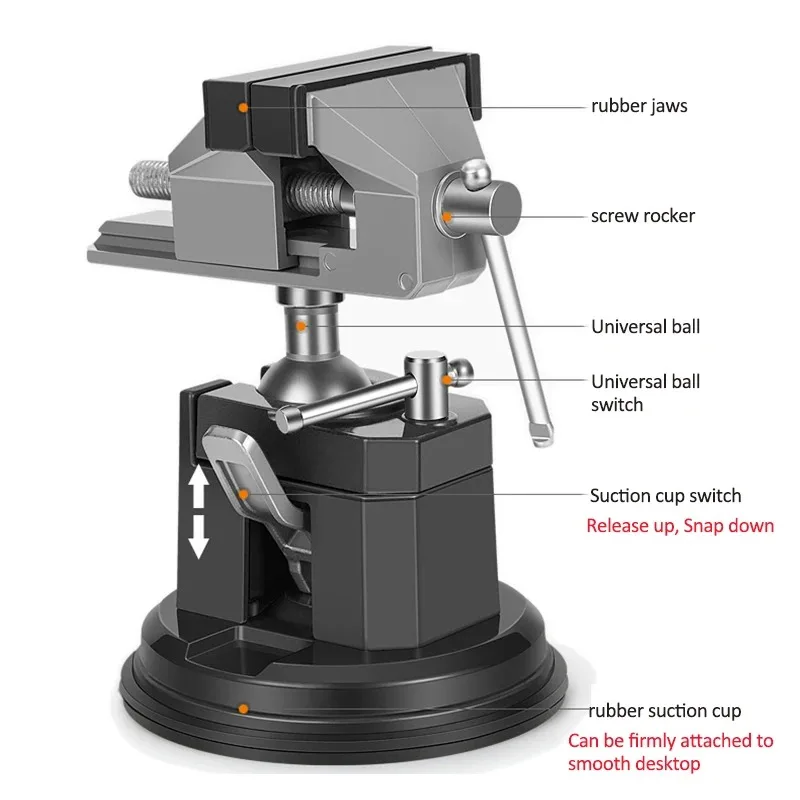 Small vise household multifunctional heavy-duty vise machine workbench fixture mouth