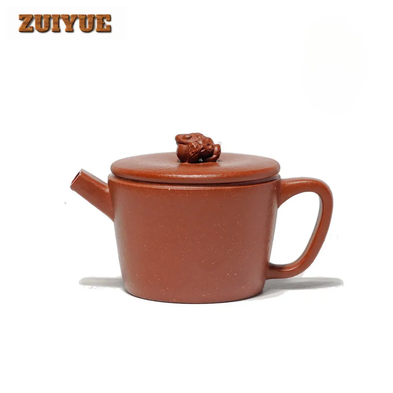 

100ml Yixing Purple Clay Teapots Handmade Golden Toad Large Caliber Pot Raw Ore Downhill Mud Kettle With Infuser Zisha Tea Set